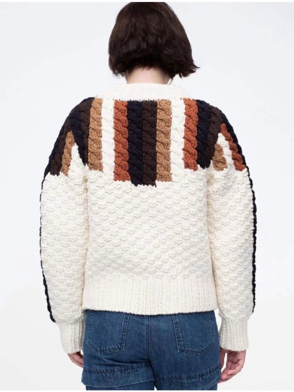 Sea New York Aspen chunky knit Sweater 80% wool XS resort ski vacation winter - Picture 2 of 11